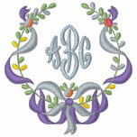Ribbon and Floral - Bride Monogram embroidered shirts
