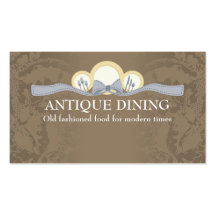Ribbon dinner plates chef catering business cards