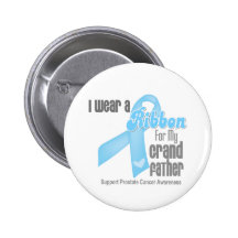 Ribbon For My Grandfather - Prostate Cancer Pinback Buttons