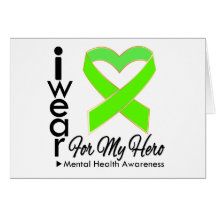 Ribbon For My Hero - Mental Health Awareness Greeting Card
