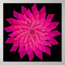 Ribbon Rose Print