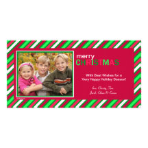 Ribbon Stripes - Holiday Photo Card