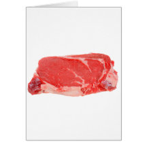 Ribeye Steak uncooked Greeting Cards