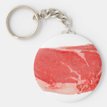 Ribeye Steak uncooked Key Chain