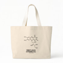 Riboflavin (Vitamin B2) Chemical Molecule Tote Bags