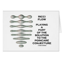 Ricci Flow Solution Poincaré Conjecture (Geometry) Greeting Card