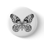 Rice Paper Butterfly Button Badge