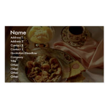 Rice with shrimp business card template