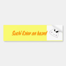 riceball, Sushi Eater on board Bumper Stickers