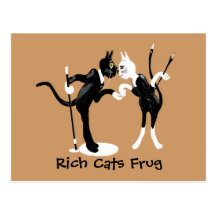 Rich cats Frug Postcard