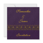 Rich Purple Wedding Invitation