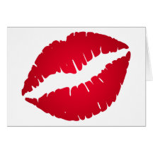 Rich Red Lipstick Greeting Card