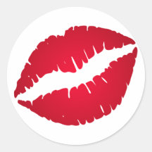 Rich Red Lipstick Sticker