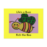 Rich the bee postcard