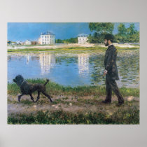 Richard Gallo and His Dog - Gustave Caillebotte Poster