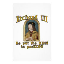 Richard III Put the King in ParKING tshirt Stationery