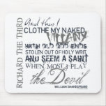 Richard III Villainy Quote Mouse Mat