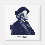 Richard Wagner, blue Fridge Magnets
