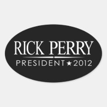 Rick Perry 2012 Oval Sticker