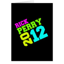 RICK PERRY 2012 SWAY NEON CARDS