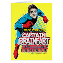 Rick Perry Captain Brainfart Card cards