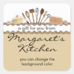 rick rack country kitchen utensils gift tag label stickers
