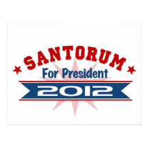 Rick Santorum 2012 Postcard