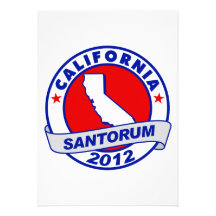 Rick Santorum California Custom Invitations