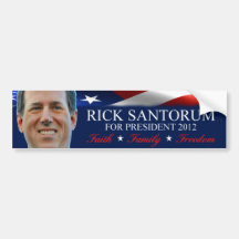 Rick Santorum for President 2012 Bumper Stickers