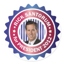 Rick Santorum for President 2012 Sticker