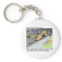 Rick Suffers A Hat Attack Cartoon Gifts & Tees Keychain