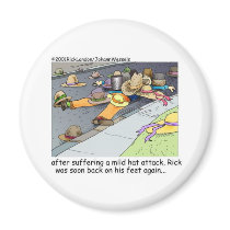 Rick Suffers A Hat Attack Cartoon Gifts & Tees Refrigerator Magnets