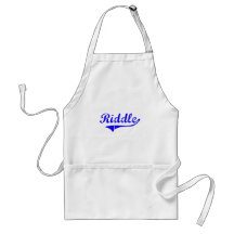 Riddle Surname Classic Style Aprons