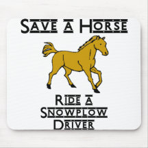 ride a snowplow driver mouse pads
