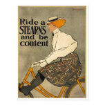 Ride a Stearns Bicycle and be content 1896 Post Cards