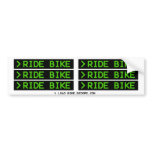 > RIDE BIKE bumper stickers
