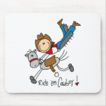 Ride 'Em Cowboy Stick Figure Mousepad