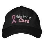 Ride For a Cure - Breast Cancer embroidered hats
