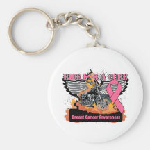 Ride For a Cure - Breast Cancer Keychains