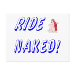 ride naked post cards
