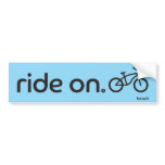 Ride On™ Beach Bumper Sticker bumper stickers