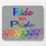 Ride With Pride Gay Lesbian Cyclist Gifts Mouse Mats