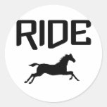 RIDE with Running Horse Sticker