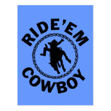 Ride'em Cowboy - Western Rodeo Postcard