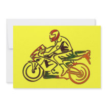 Rider on Motorcycle Rainbow Metallic