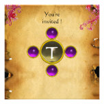 RIDERS IN THE STORM monogram amethyst Custom Invite