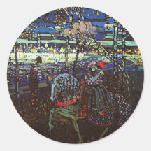 Riding Couple, Wassily Kandinsky 1907 Sticker
