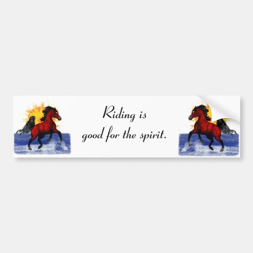 Riding for the spirit - Arab horse Bumper sticker