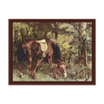 Riding In The Woods By Courbet Gustave postcards