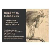 Riding Instructor Equestrian Antique Horse Vintage Business Card